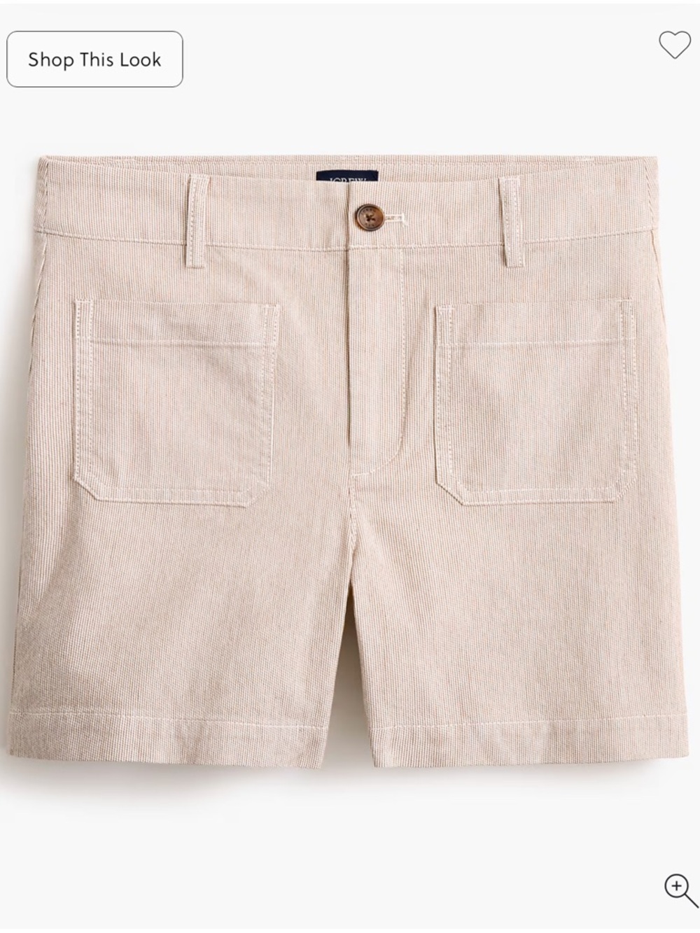 J. Crew Beige Lizzie Patch-Pocket Short